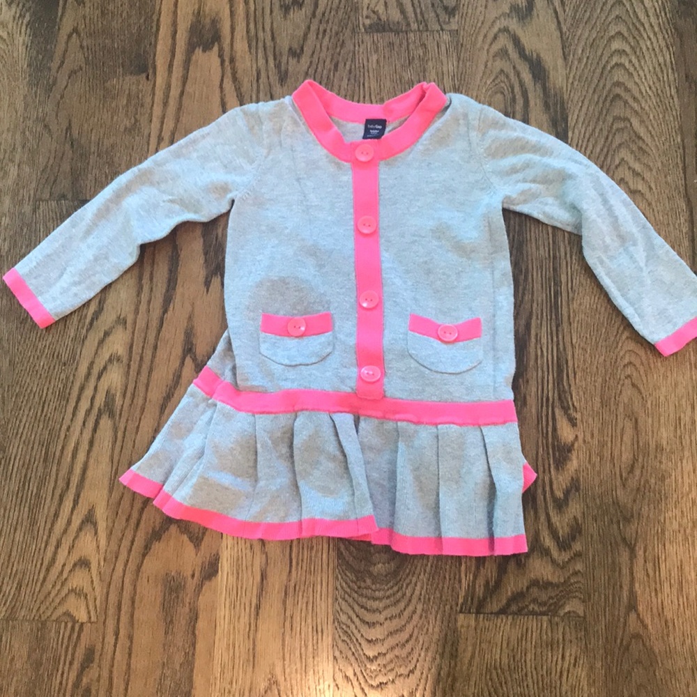 Gray and pink sweater